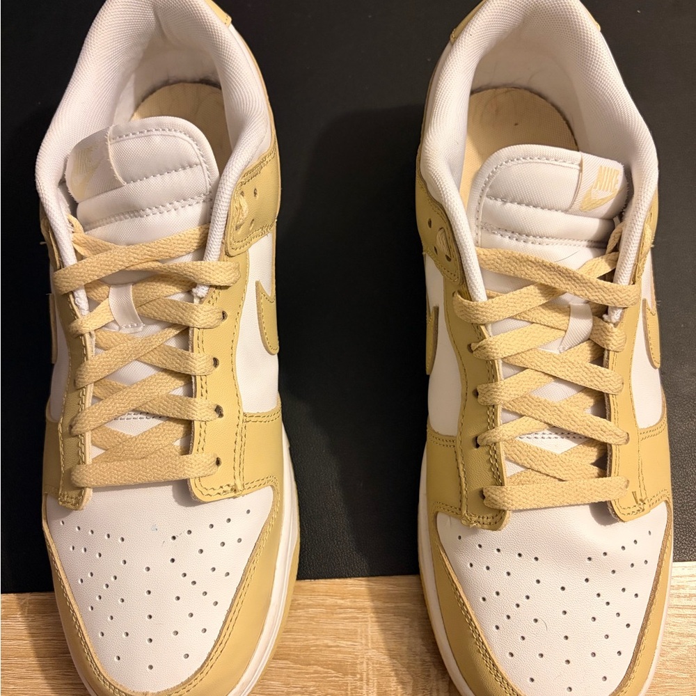 Nike Dunks - Men's Size 10.5 White and Tan Sneakers